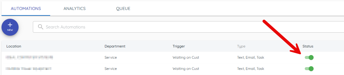 Activate, edit, and deactivate automations - TARGET CRM