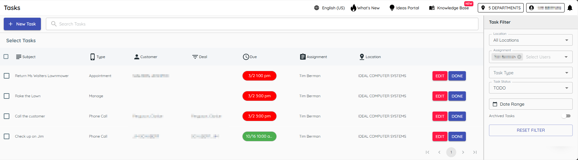 Target Task Oringazor Use the Tasks screen - TARGET CRM